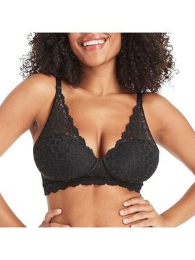 Maidenform Wireless Bralette, Convertible 40C Black NWT DM1188